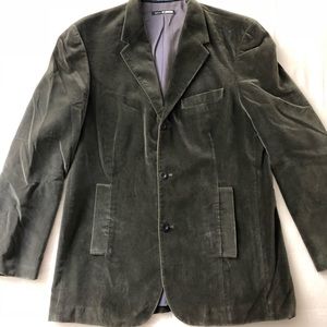Wilke Rodriguez green velvet 3 button blazer